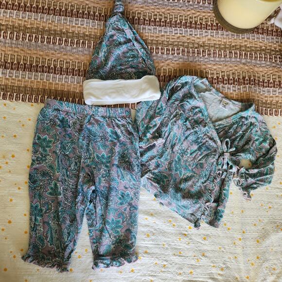 Baby Grey Paisley Outfit Set 9-12m - Picture 1 of 4